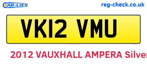 VK12VMU are the vehicle registration plates.