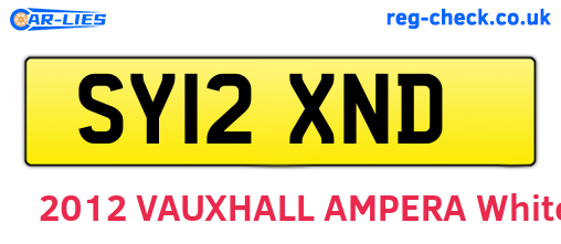 SY12XND are the vehicle registration plates.