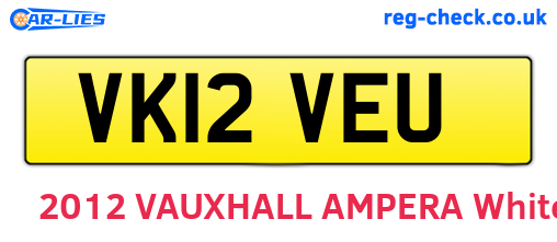 VK12VEU are the vehicle registration plates.