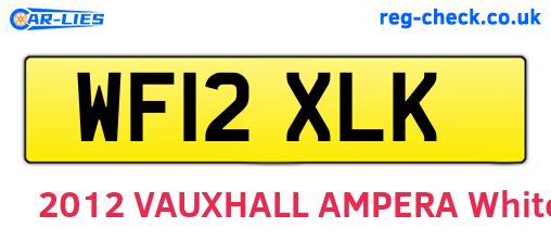 WF12XLK are the vehicle registration plates.