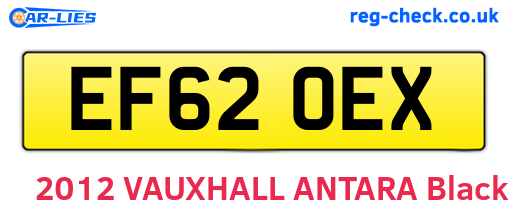 EF62OEX are the vehicle registration plates.