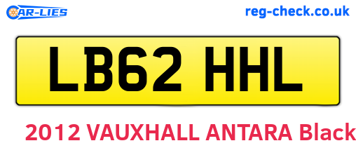 LB62HHL are the vehicle registration plates.