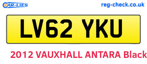 LV62YKU are the vehicle registration plates.