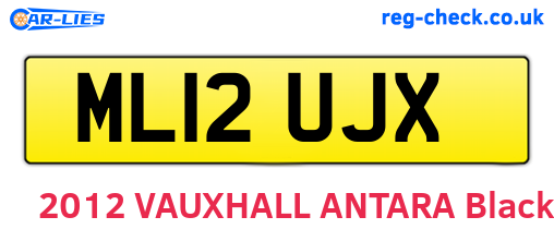 ML12UJX are the vehicle registration plates.