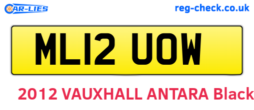 ML12UOW are the vehicle registration plates.