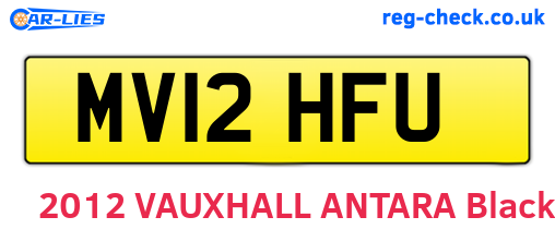 MV12HFU are the vehicle registration plates.
