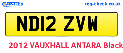 ND12ZVW are the vehicle registration plates.