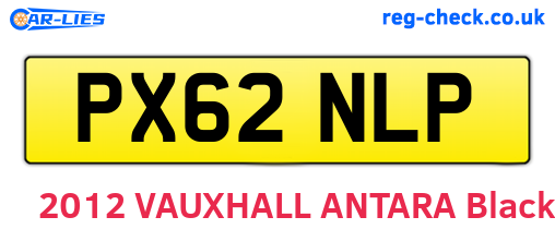 PX62NLP are the vehicle registration plates.