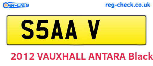 S5AAV are the vehicle registration plates.
