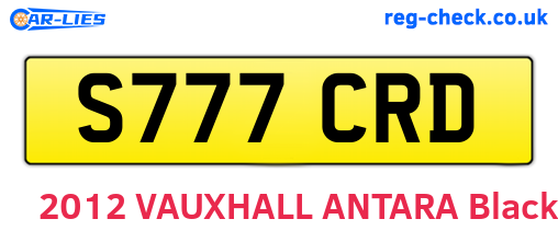S777CRD are the vehicle registration plates.