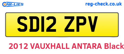 SD12ZPV are the vehicle registration plates.