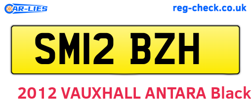 SM12BZH are the vehicle registration plates.