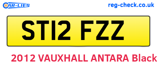 ST12FZZ are the vehicle registration plates.