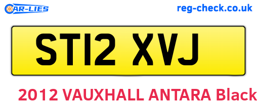 ST12XVJ are the vehicle registration plates.