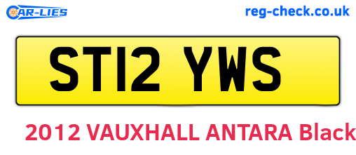 ST12YWS are the vehicle registration plates.