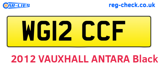 WG12CCF are the vehicle registration plates.