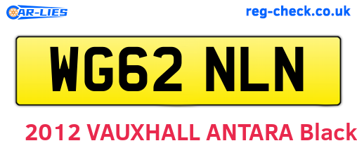 WG62NLN are the vehicle registration plates.
