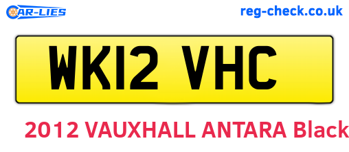 WK12VHC are the vehicle registration plates.