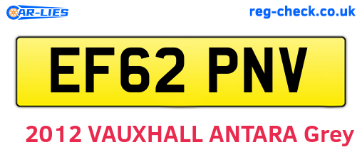EF62PNV are the vehicle registration plates.