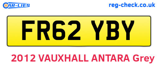 FR62YBY are the vehicle registration plates.