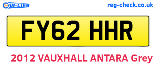 FY62HHR are the vehicle registration plates.