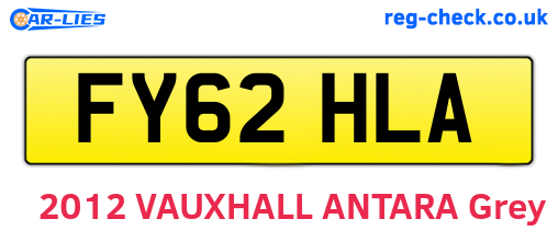 FY62HLA are the vehicle registration plates.