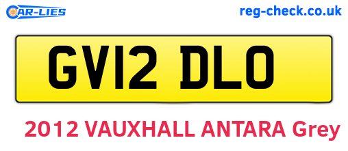 GV12DLO are the vehicle registration plates.