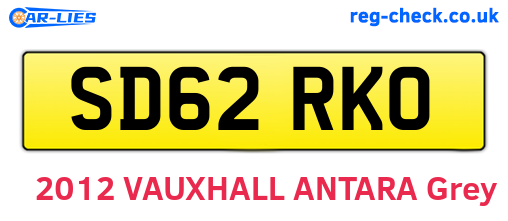 SD62RKO are the vehicle registration plates.