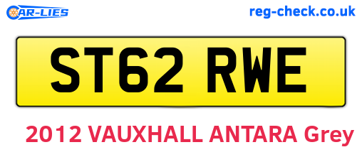 ST62RWE are the vehicle registration plates.