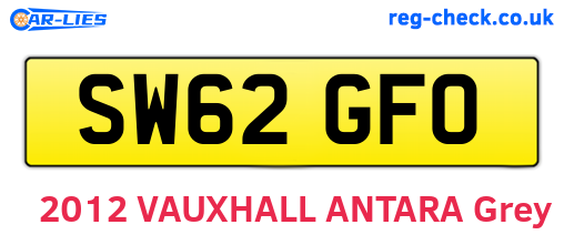 SW62GFO are the vehicle registration plates.
