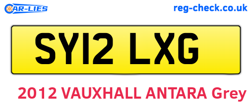 SY12LXG are the vehicle registration plates.