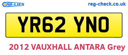 YR62YNO are the vehicle registration plates.