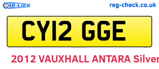 CY12GGE are the vehicle registration plates.