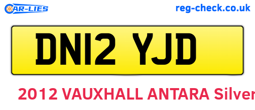 DN12YJD are the vehicle registration plates.