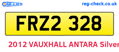 FRZ2328 are the vehicle registration plates.
