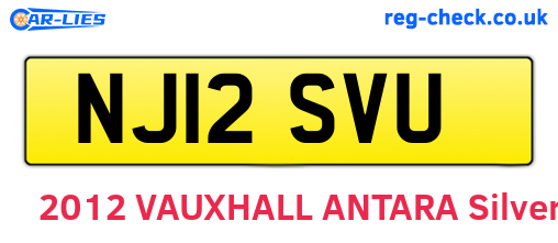 NJ12SVU are the vehicle registration plates.