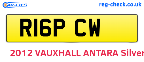 R16PCW are the vehicle registration plates.