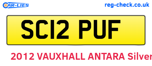 SC12PUF are the vehicle registration plates.