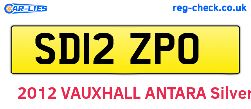 SD12ZPO are the vehicle registration plates.