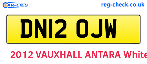 DN12OJW are the vehicle registration plates.