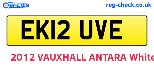 EK12UVE are the vehicle registration plates.