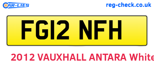 FG12NFH are the vehicle registration plates.