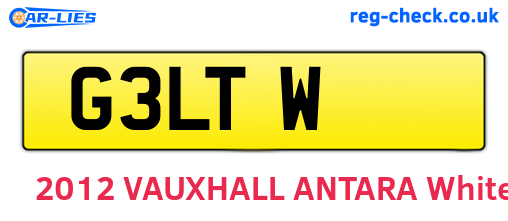 G3LTW are the vehicle registration plates.