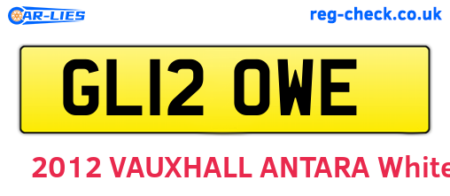 GL12OWE are the vehicle registration plates.