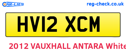 HV12XCM are the vehicle registration plates.