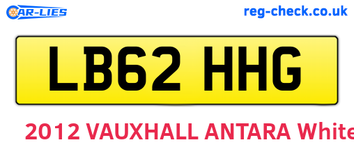 LB62HHG are the vehicle registration plates.