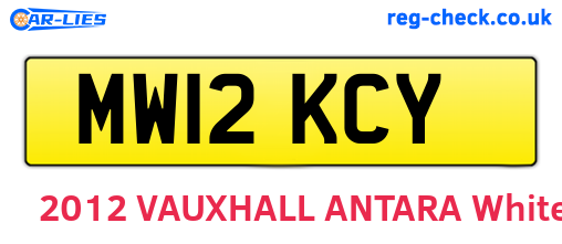 MW12KCY are the vehicle registration plates.