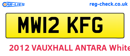 MW12KFG are the vehicle registration plates.