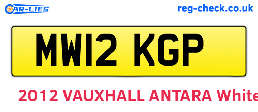 MW12KGP are the vehicle registration plates.