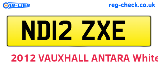 ND12ZXE are the vehicle registration plates.
